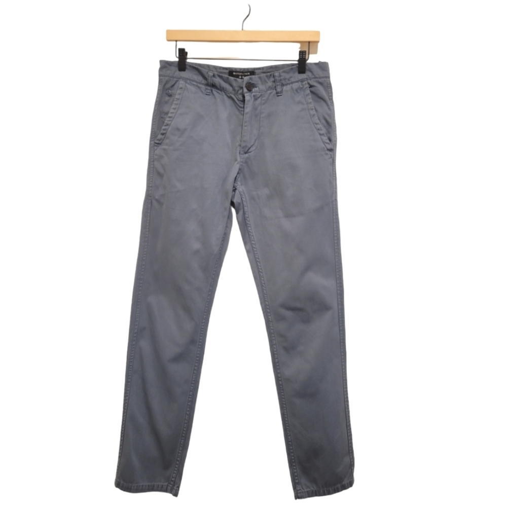 Match Matchstick Men's Slate Blue Straight Leg Casual Pants Chinos Khakis 31